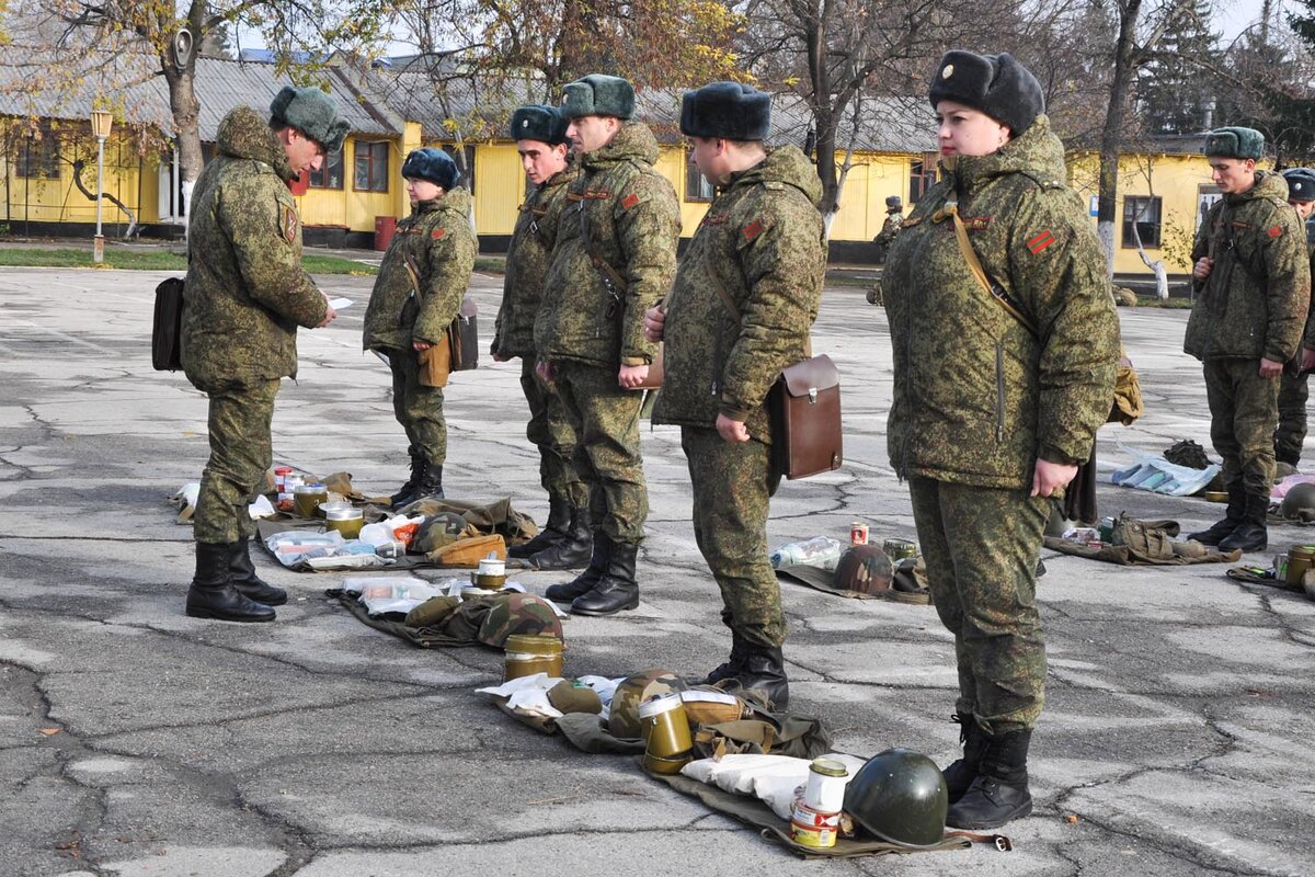 Строевой смотр военнослужащих