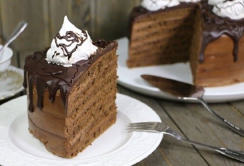Шоколадно-сметанный торт