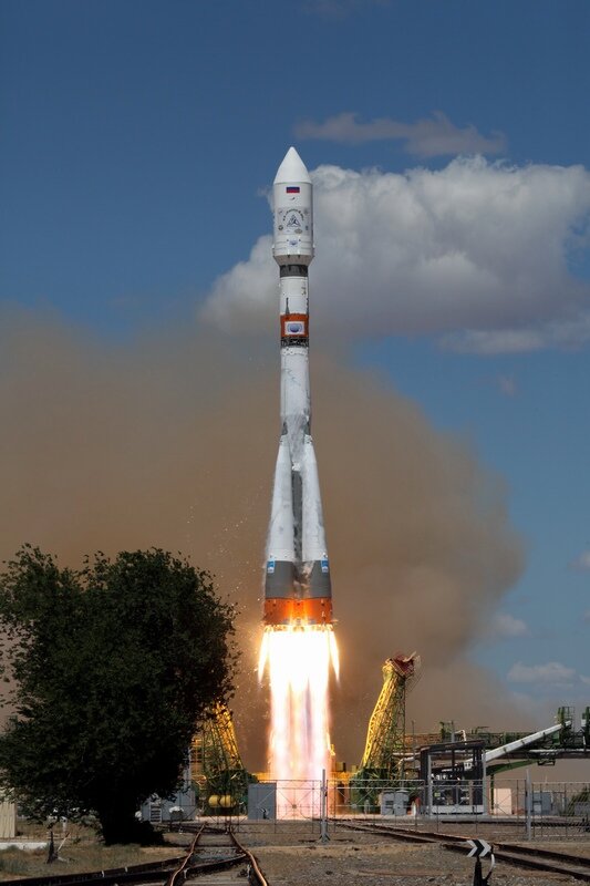 Старт РН Союз-2.1а с космодрома "Байконур"