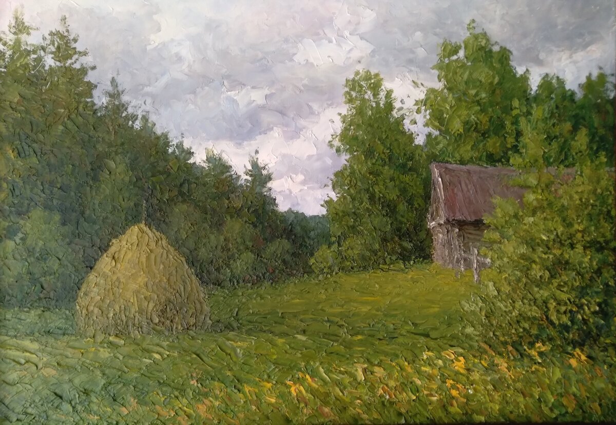 "Конец лета" 50*70 холст, масло, г. Мантурово