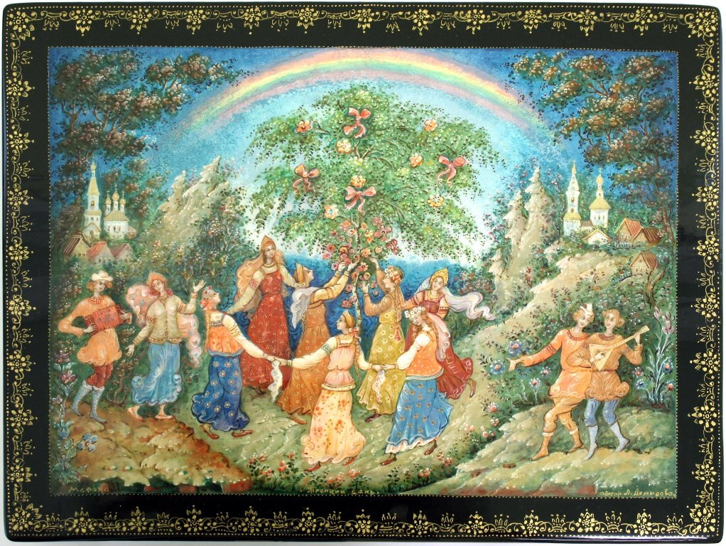 Демидова Л.А. Шкатулка. Троицын день. 2005 г. Из собрания ГВСМЗ