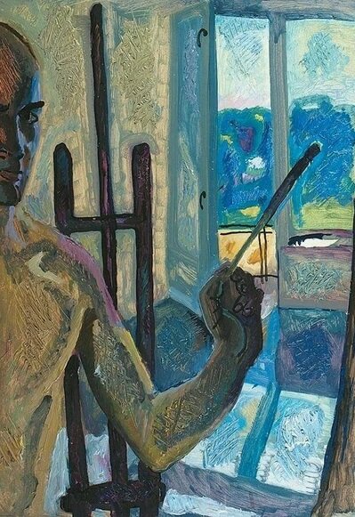 Виктор Попков. Автопортрет с кистью. 1969.