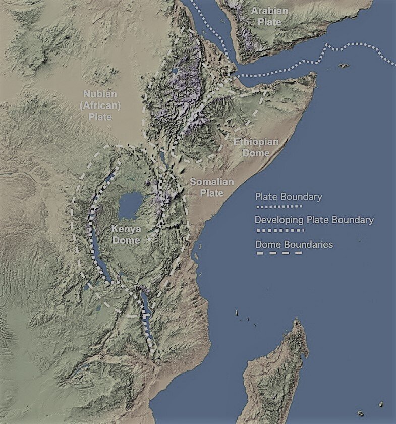 Восточно-Африканская рифтовая долина/ Карта из интернета