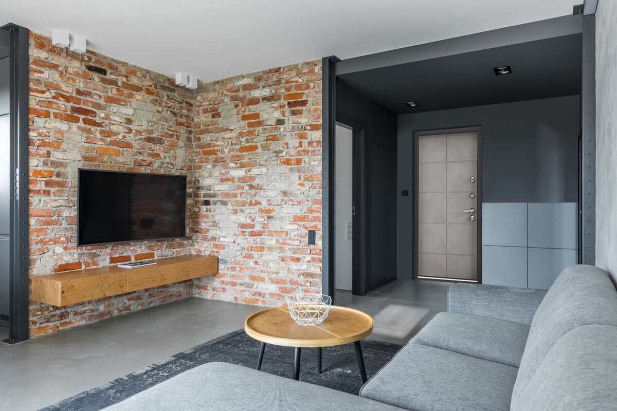 Входная дверь Snegir 55 в лофт интерьере