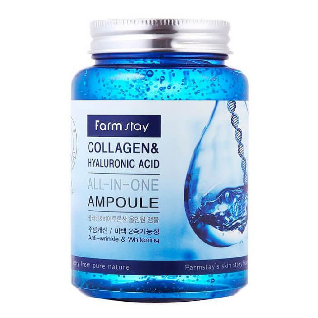 Сыворотка FarmStay Collagen&Hyaluronic Acid All-In-One Ampoule