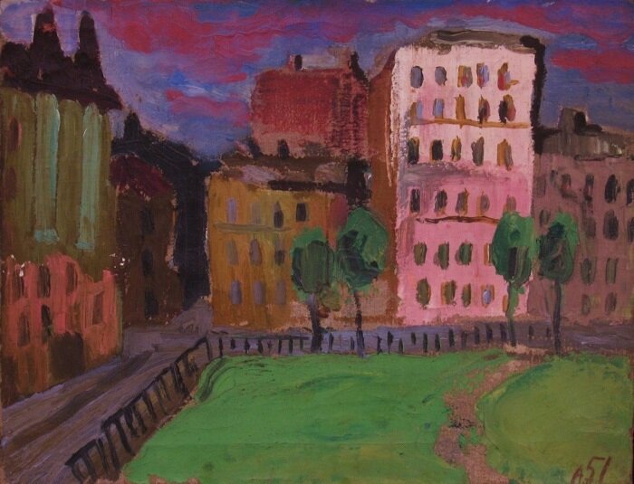 Арефьев. Белая ночь. 1951. Холст, масло.