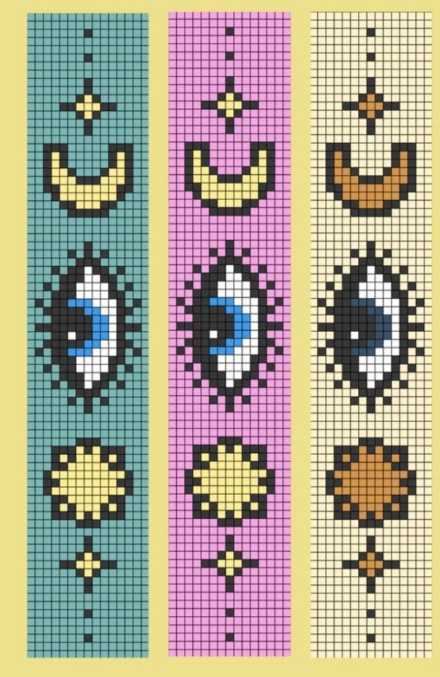 Схемы трёх фенечек.