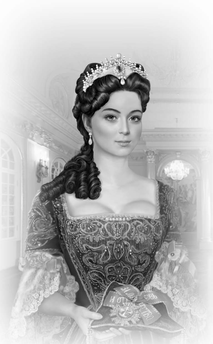 Как нарисовать императрицу екатерину 2
