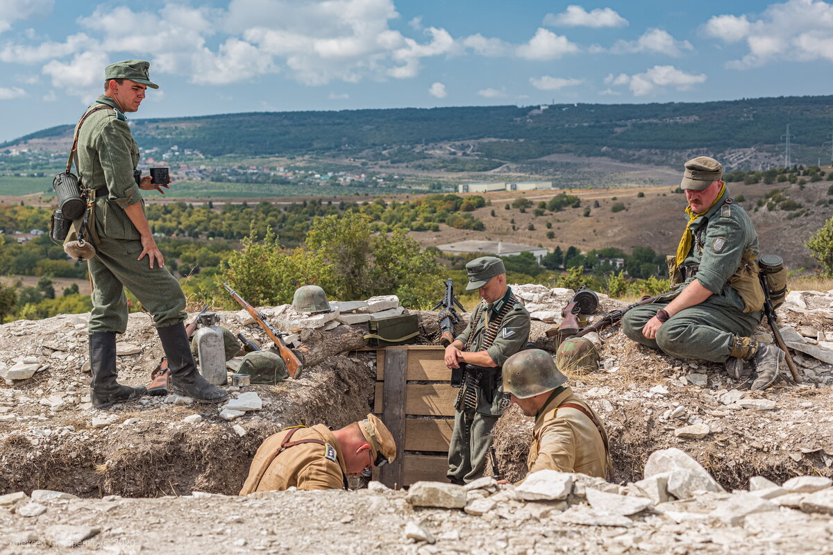 Немецкие окопы с видом на Сапун-Гору