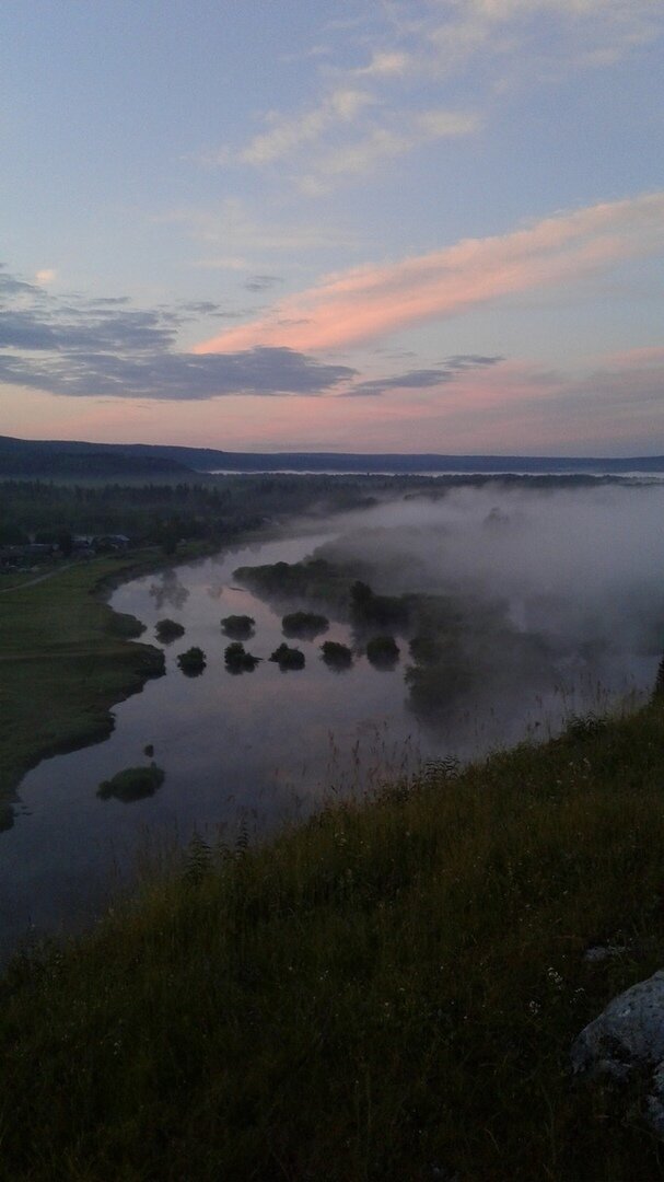 Заречная часть поселка, река Чусовая