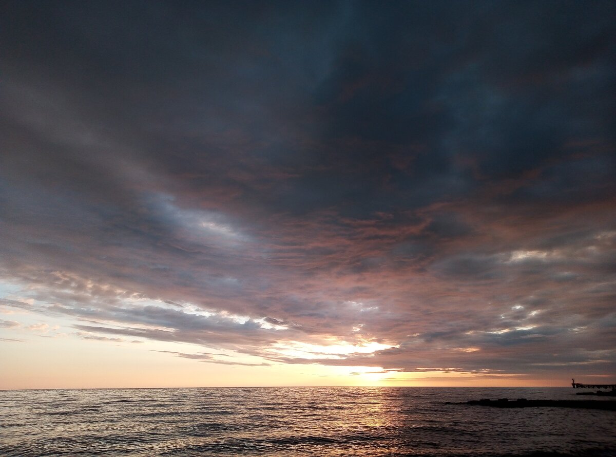 Закат на море