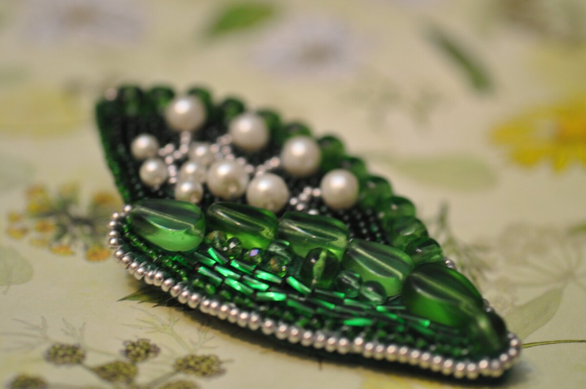 Набор-украшение "Ландыш" Брошь Crystal Art