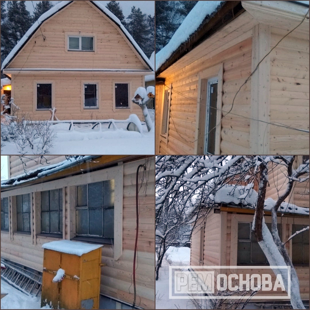 Обшивка дома блокхаусом в СНТ им. Фрунзе