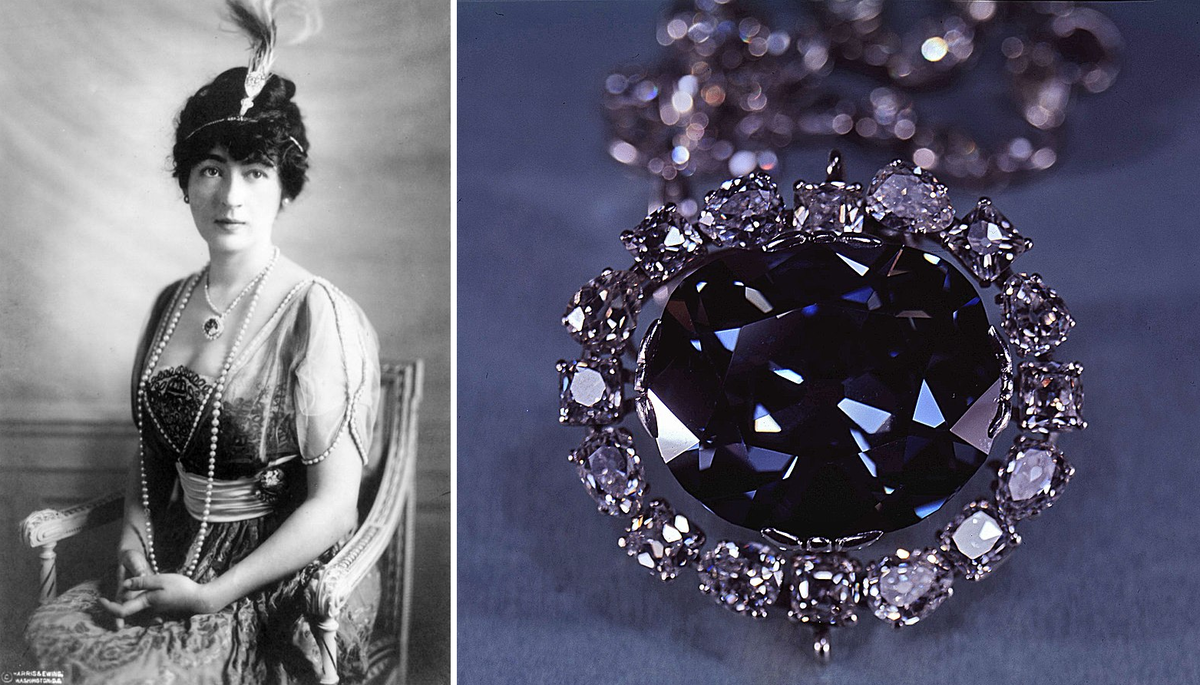 Эвелин Уолш Маклин в 1914, на шее - тот самый "алмаз Хоупа". (сс) Wikimedia Commons