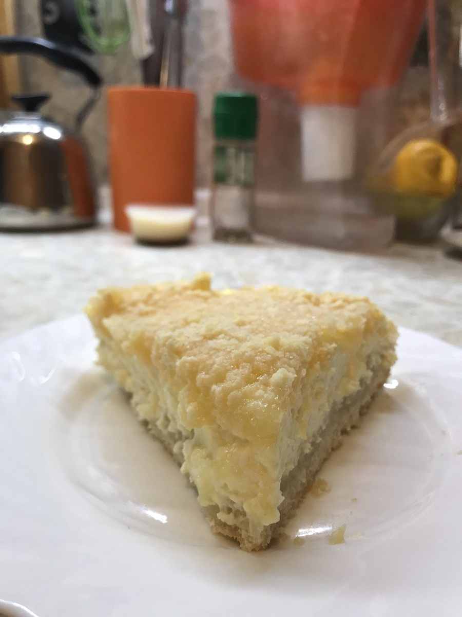 Вот такой лимонный пирог получился! Фото автора