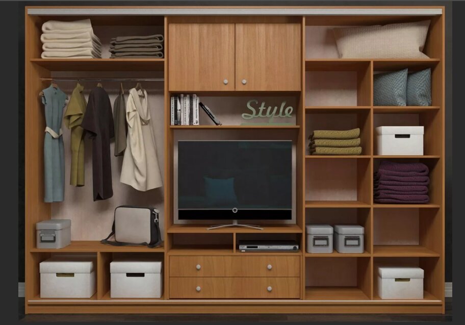 Как повесить телевизор на шкаф - 96 фото