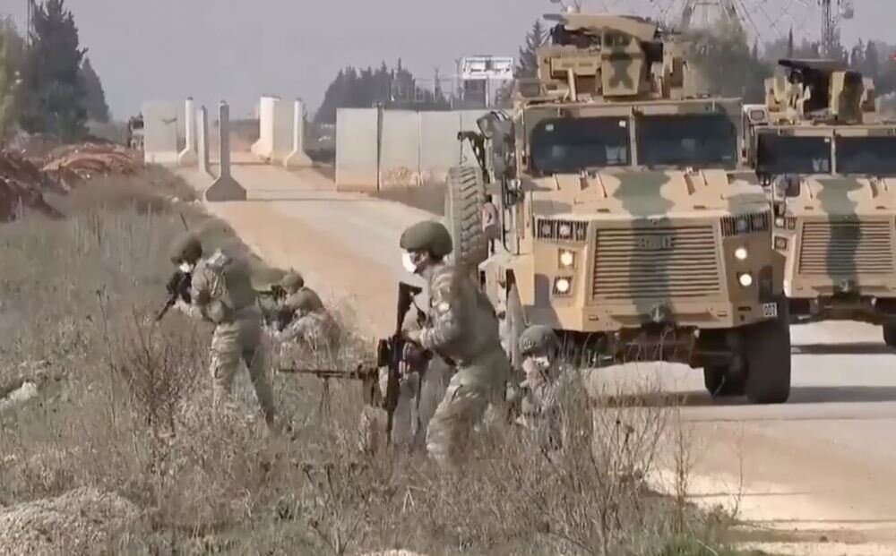 Совместные тренировки российских и турецких военнослужащих в Идлибе