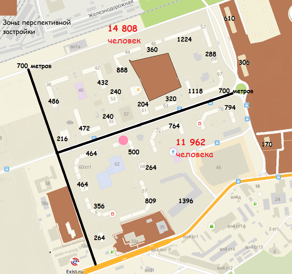 Количество квартир в домах мкр. 10-10а го Реутов Московской области