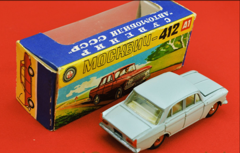 Цельнолитой Москвич 412 модель СССР 1:43, фото с сайта https://meshok.net/