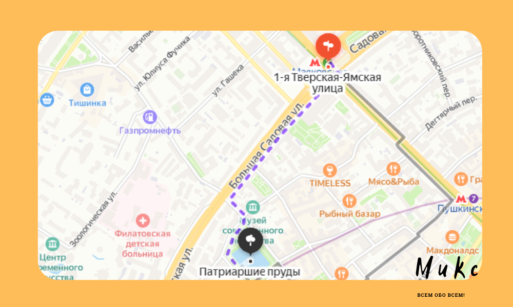 Патриаршие пруды москва на карте метро