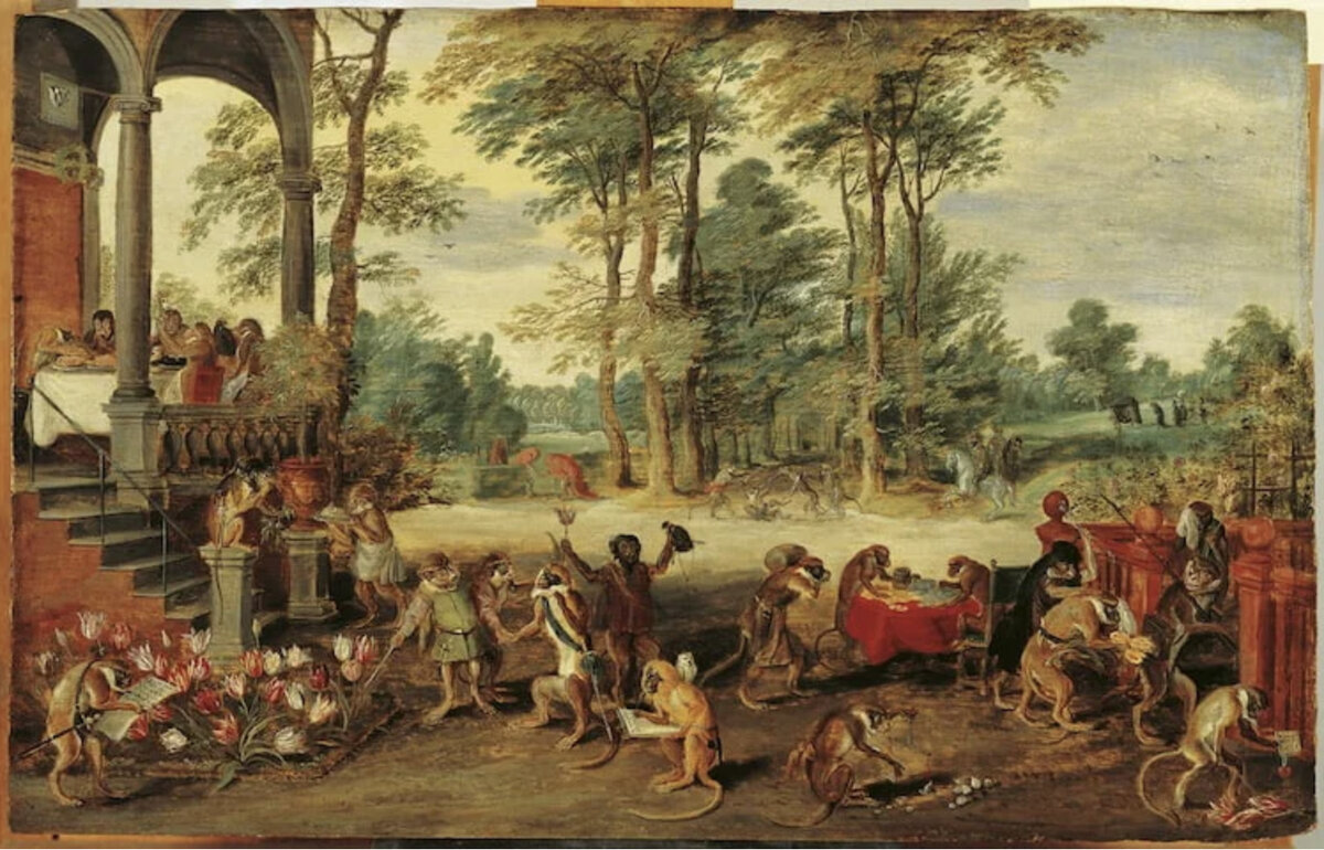 Сатира на Тюльпаноманию Яна Брейгеля Младшего (около 1640 года).