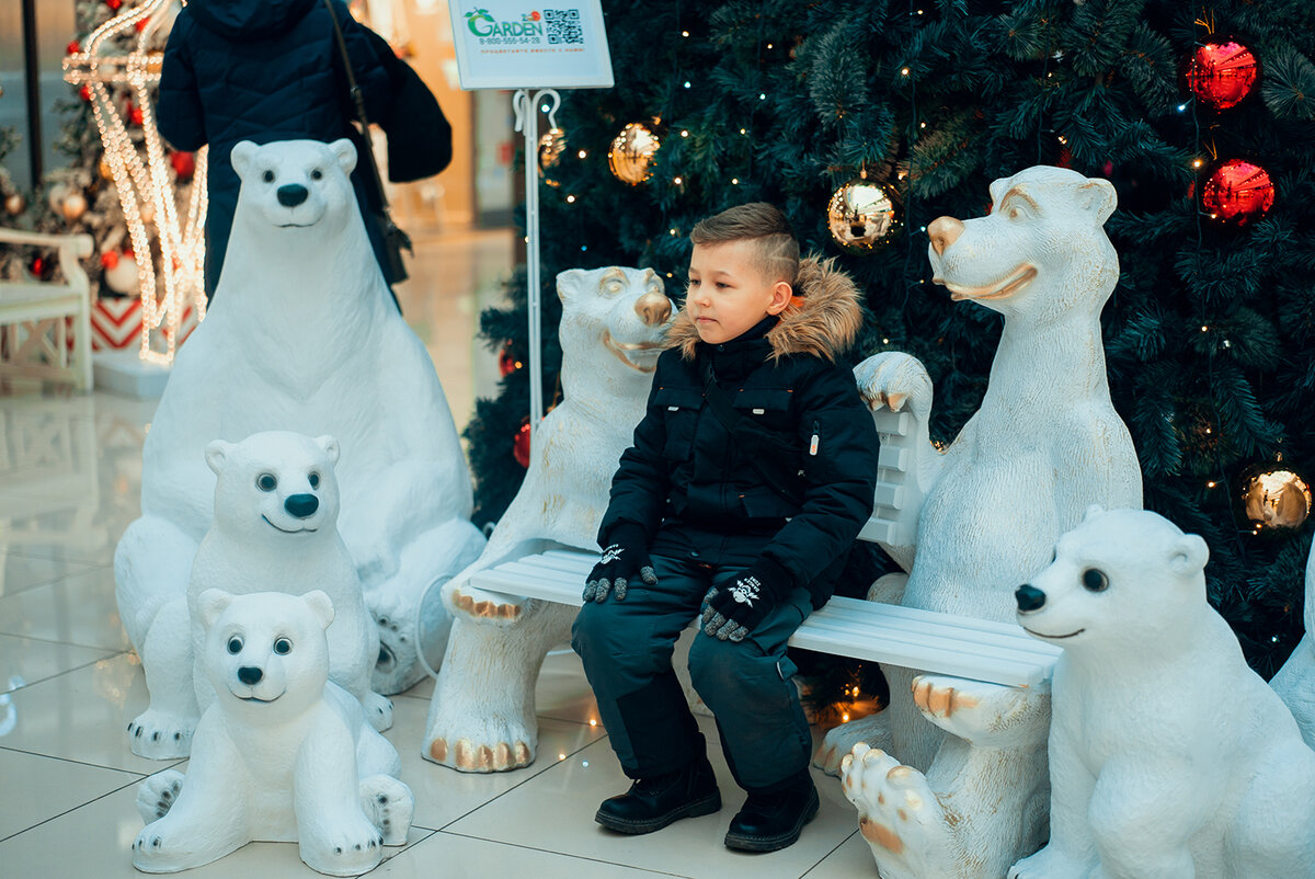 Новогодняя фотозона в торговом центре