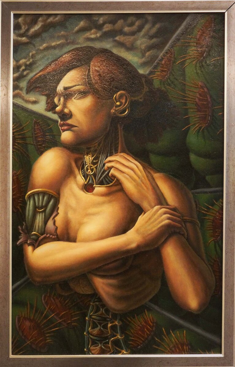 Максимов Егор Анна картон масло 2021 г #андеграунд22