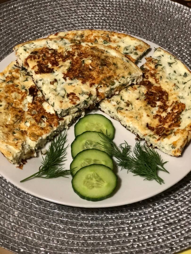 Омлет с творожным сыром