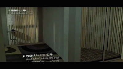 “Бойцовский клуб” 1999 год. Ребята долго не думали и просто вставили 10 секундную рекламу “Икеи”. Герой в это время произносит названия, цвета и даже модели мебели. Воу!