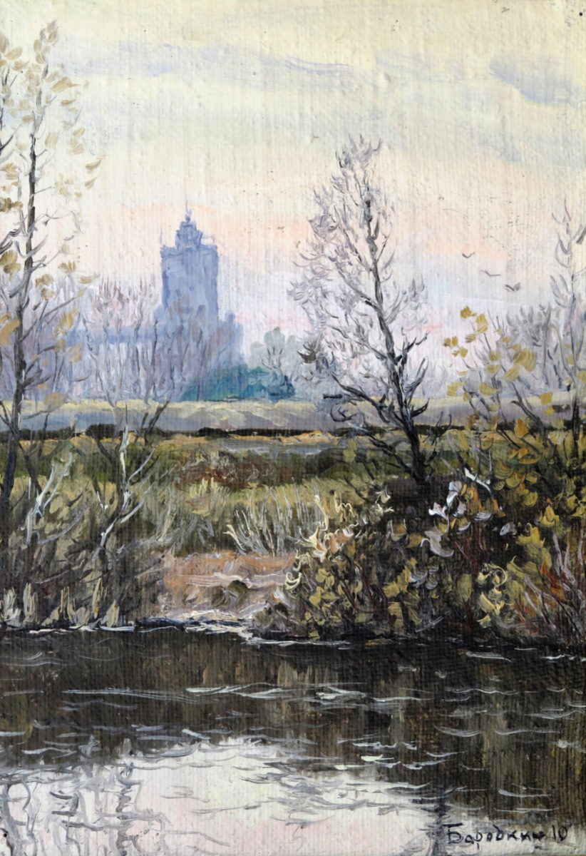 Фотография картины Д. Бородкина "К вечеру. В окрестностях г. Бузулук" (из открытых источников)