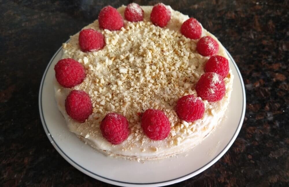 Блинный торт с заварным кремом. Фото автора#Рецепт блинного торта с заварным кремом 