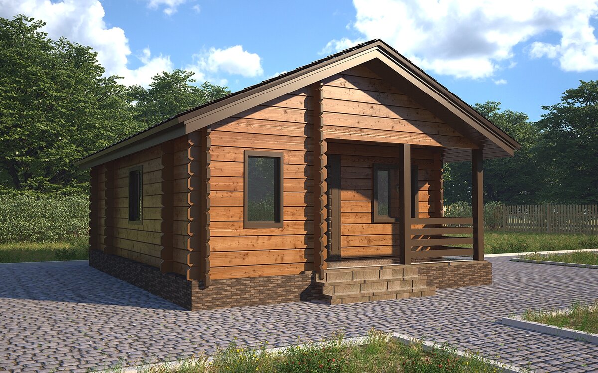 Компактный и уютный домик для дачи