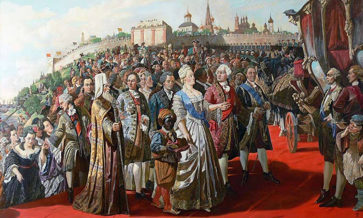 Картина Ильяса Файзуллина «Визит Екатерины II в Казань»