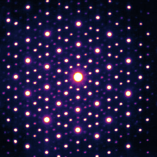 Рентгеновский снимок дифракции на атомах квазикристаллической структуры