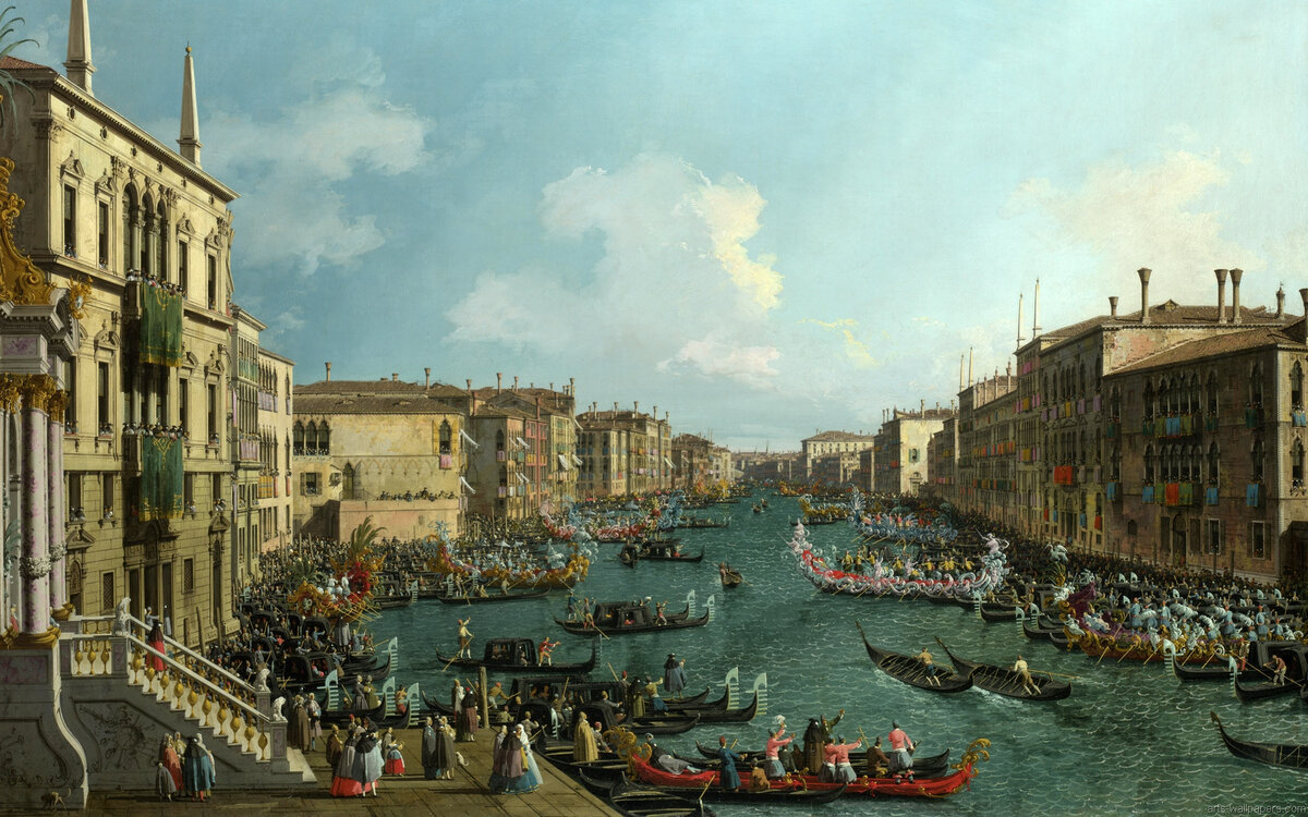 Джованни Антонио Каналетто, "Регата на Большом канале", 1733-1734 гг.