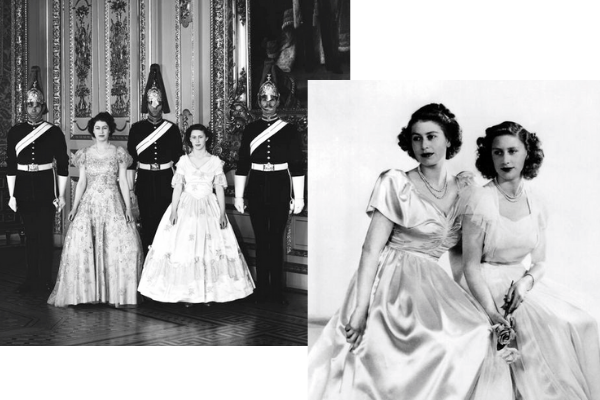 Елизавета и Маргарет Роуз. Фото harpersbazaar.com