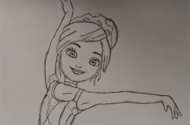 Рисуем балерину гуашью: Видео урок рисования гуашью