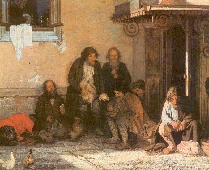 Григорий Мясоедов. "Земство обедает". 1872 г.