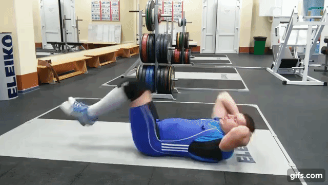 техника упражнения "велосипед"