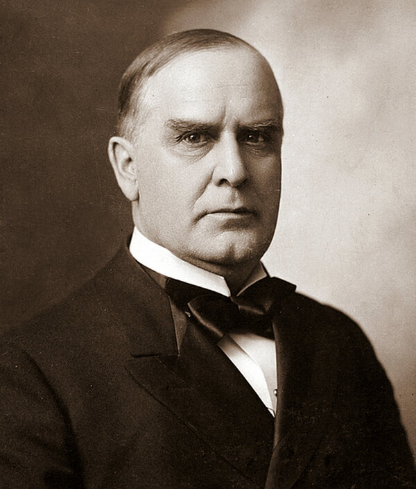 25-й Президент США Уильям Мак-Кинли. Фото: Courtney Art Studio, 1896.