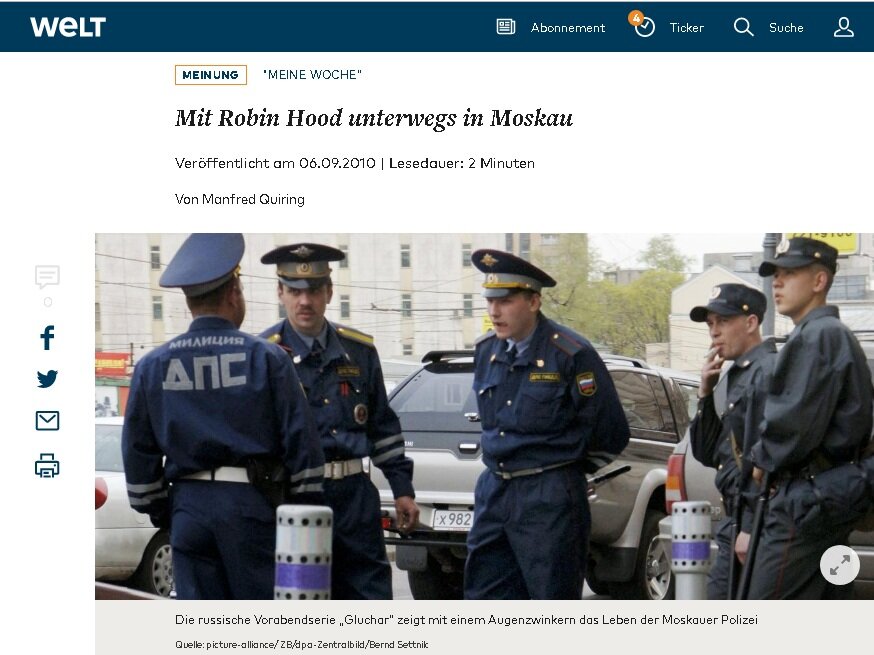 Скриншот материала с сайта Die Welt