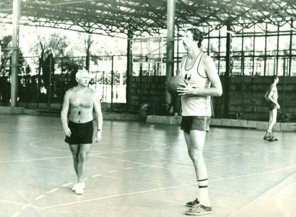 на тренировке