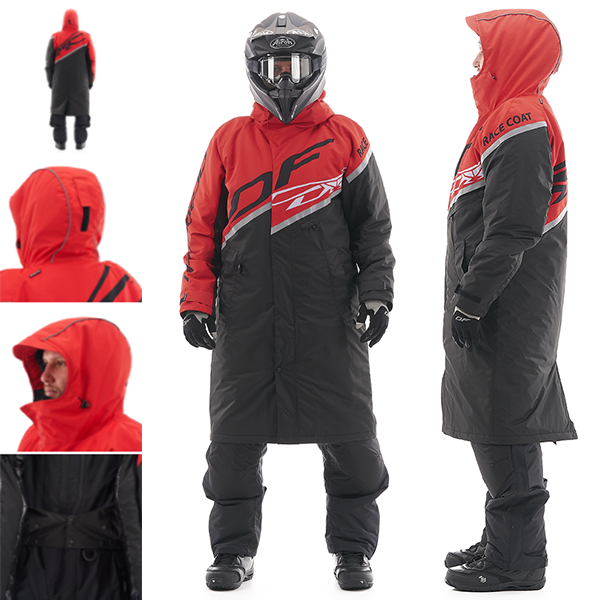 Плащ зимний RACE COAT Red 2022 DRAGONFLY