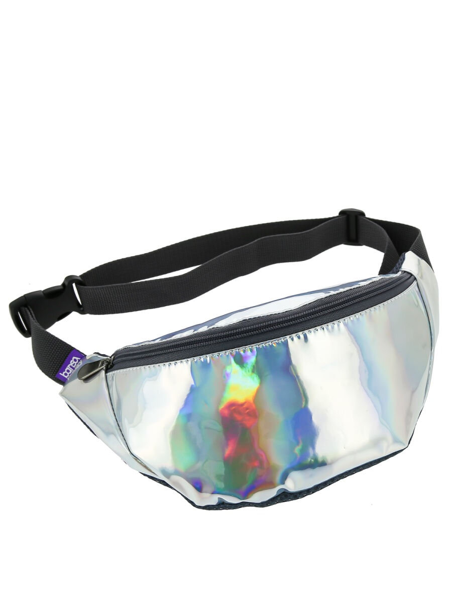 Bansa / Поясная Сумка Голографическая Сота/Подарок женщине/Бананка/на плечо/Уникальная  