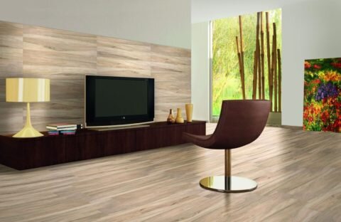  Облицовка интерьера керамогранитом под дерево