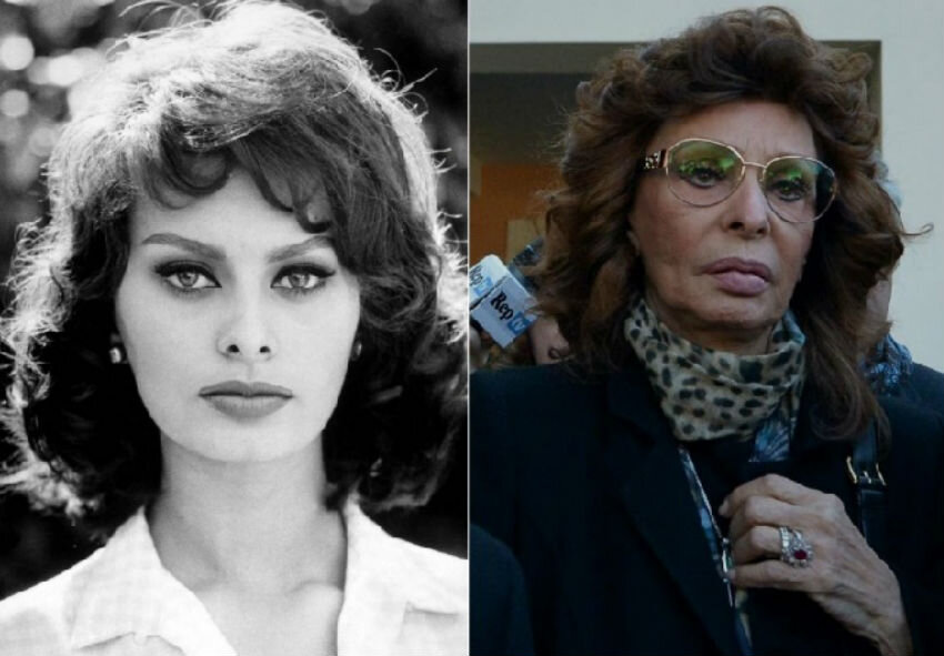 82-летняя Софи Лорен запомнилась зрителем невероятной красавицей. С  80-х годов она практически не снимается в фильмах. Последняя ее работа –  «Только между нами» 2002 года.
 