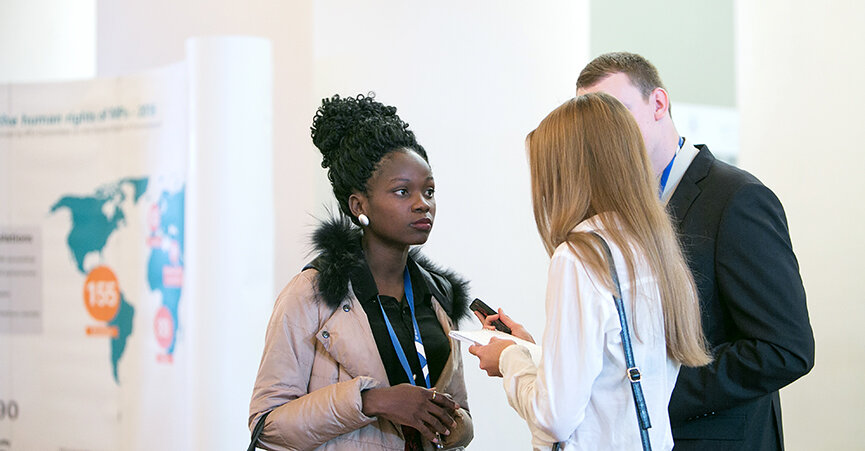  
На Форуме женщин-парламентариев, который состоялся в рамках 137-й Ассамблеи Межпарламентского союза, журналистам Евразийского женского сообщества удалось пообщаться с делегатами из 50 государств. Одной из наших собеседниц стала Осору Морин, сенатор из Республики Уганда.