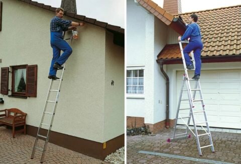  Лестницы используются во множестве строительных и хозяйственных работ