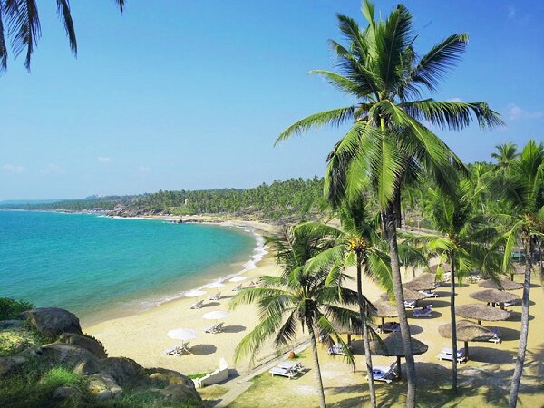 Пляж штата Керала в Индии