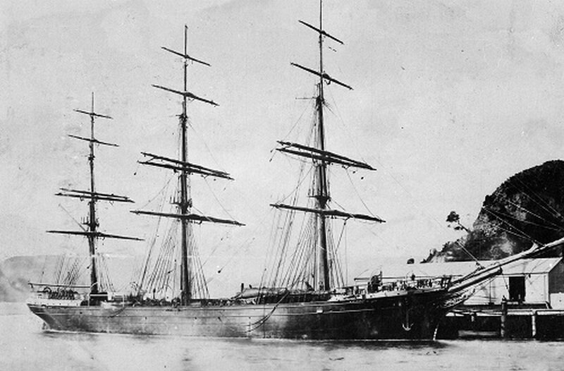 «Мальборо» в новозеландском порту. 1876 год